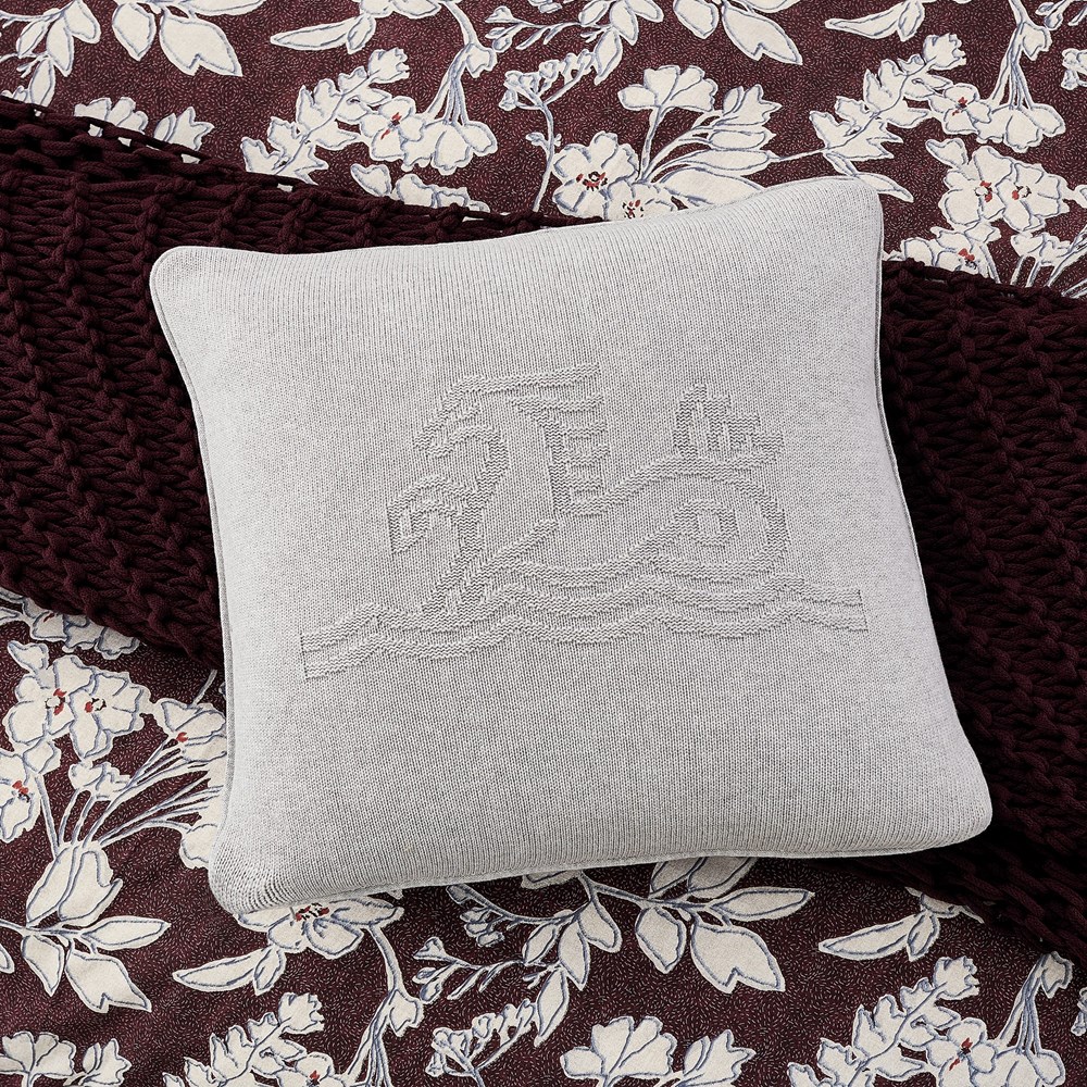 Signature Knit Cushion by Bedeck of Belfast in Silver